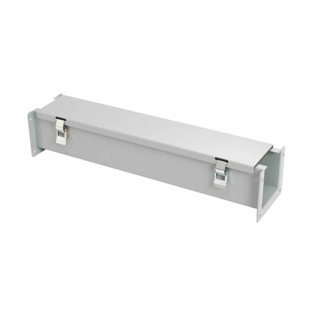 4424-12LW Straight Section Wiring Trough, 24 in L x 4 in W x 4 in H, Hinged/Latched Cover, Steel