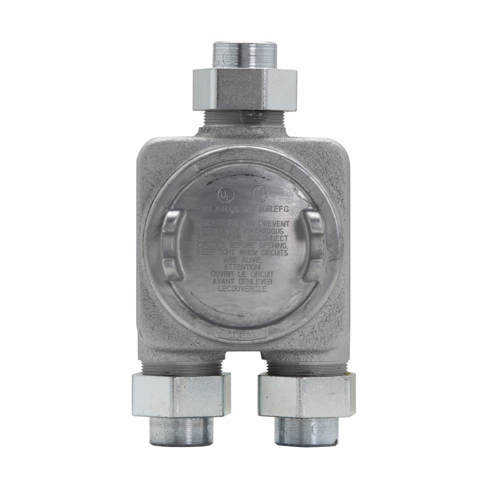 GUAG7775 Junction Box With Union Hub, Feraloy Iron Alloy, 22.8 cu-in Capacity, 6.1 in L x 4.2 in W x 9.4 in D
