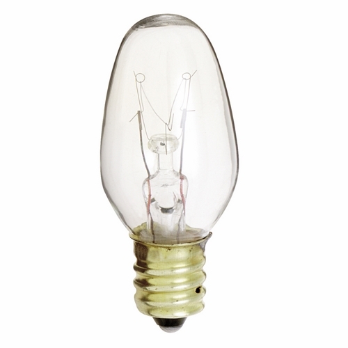 S3903 Dimmable Night and Holiday Light Incandescent Lamp, 10 W, E12 Incandescent Lamp, C7 Shape, 60 Lumens Initial