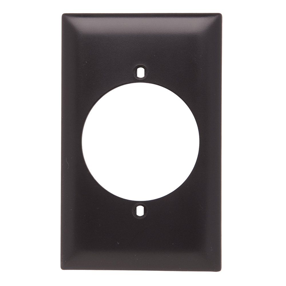 TP724 TradeMaster 1-Gang Nylon Wall Plate, 2156-in Power Outlet Receptacle Opening, 2 Mtg Holes, Brown