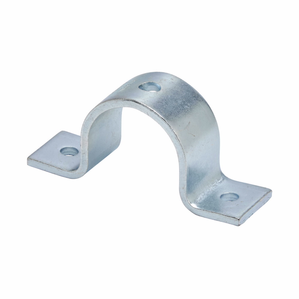 B2400-4ZN 2-Hole Standard Pipe Clamp, 4 in Nominal, 450/600/1500 lb Load, Low Carbon Steel