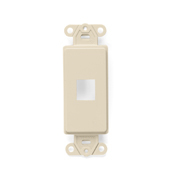 41641-I Decora QuickPort Multimedia Insert, 1 Port, Fastened Mount, Ivory