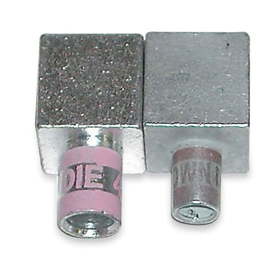 MD10M-3 Color-Keyed 1-Load Male Motor Lead Pigtail Disconnect, 1/0 AWG Beryllium Copper Conductor, Die Code: 42, 1/2 in Stud, Copper