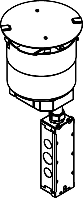 Evolution Multi-Service Recessed Assembly with Disposable Plate; Through Floor Mount, Metal