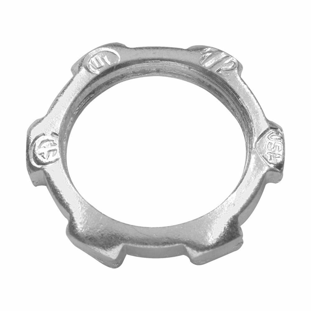 18DC Conduit Locknut, 3 in, For Use With Rigid/IMC Conduit, Die Cast Zinc