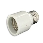 8647-100 1-Piece Adapter and Extension, Mogul Base, White
