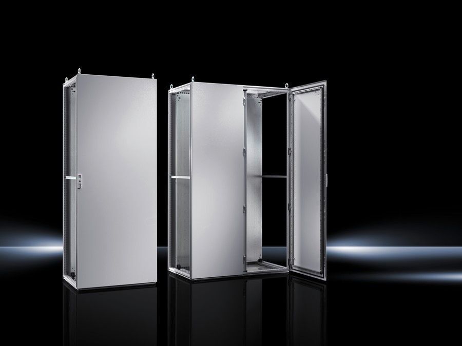 8901210 TS 8 Double Door Baying System Enclosure, 63 in W x 16 in D x 71 in H, NEMA 12/IP55, Carbon Steel