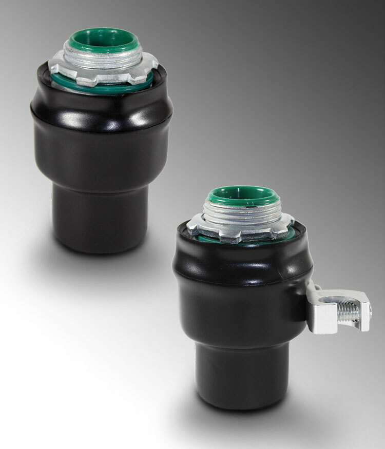 PV1200LT125 Straight Liquid Tight Conduit Connector, 1-1/4 in Trade, Steel, Galvanized/PVC Coated