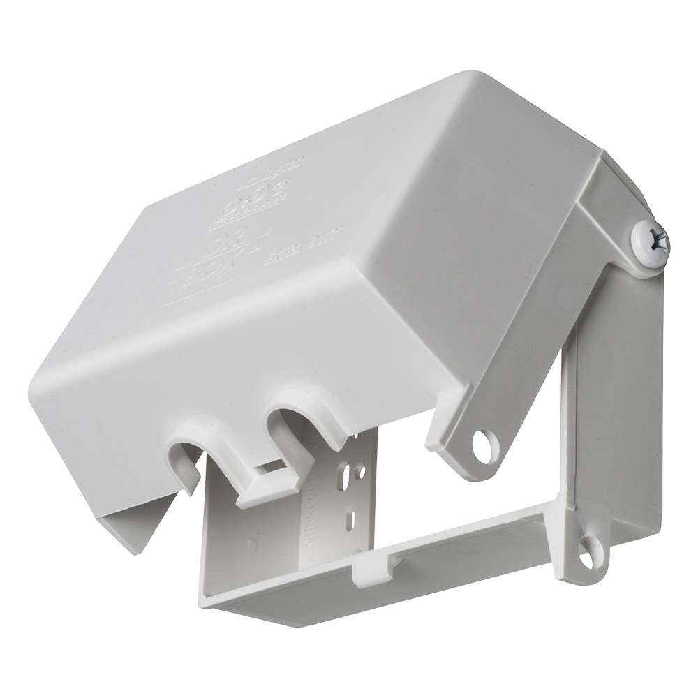 DBPH1 Dri-Box DB Series 1-Gang Horizontal Mount Adapter With Non-Metallic Cover, Base, For Use With Wiring Device and Standard Size Wallplate, Plastic, White