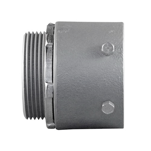 Set Screw Conduit Connector, 2-1/2 inch, Steel/Malleable Iron, Male Threaded