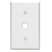 86018 Standard Size Traditional Wallplate, 1 Gang, 2-3/4 in W, Thermoset, Box Mount
