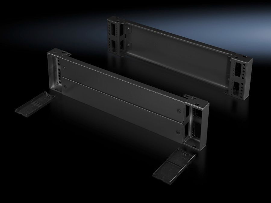 8602920 Front/Rear Base/Plinth Component, 7.9 in H, For Use With TS, SE, CM, TP, PC, IW, TS IT Series 63 in D Enclosure, Carbon Steel, Umbra Gray