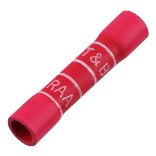2RB14XCP Sta-Kon Vinyl Insulated Butt Splice Connector, 16 to 14 AWG Conductor, 1.13 in L, Copper, Blue