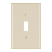 80501-T Midway Size Traditional Wall Plate, 1 Gangs, 3-1/8 in W x 4-7/8 in H, Thermoset, Light Almond