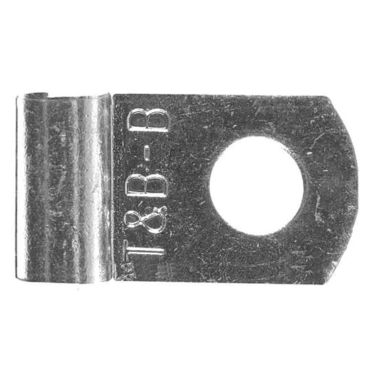 AB14-10A Sta-Kon AB Series Non-Insulated Flag Terminal, 22 to 14 AWG Conductor, 0.55 in L, Copper, Metallic