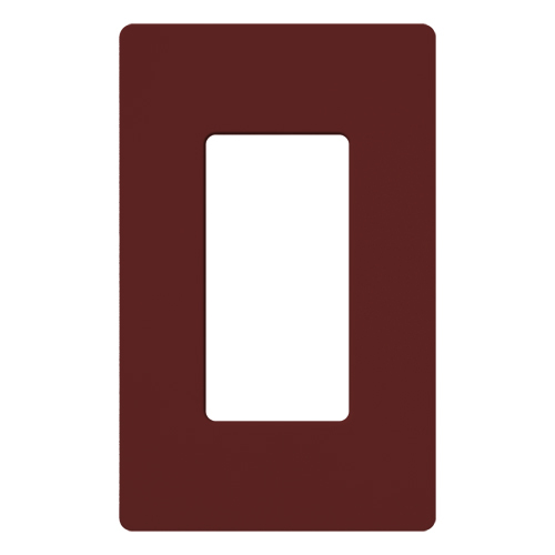 SC-1-MR Diva Satin Colors Designer Style Screwless Standard Wall Plate, 1 Gangs, 2.94 in W x 4.69 in H, Plastic, Merlot