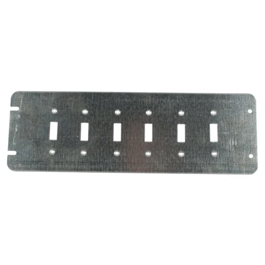 6-GCS Steel City Outlet Box Cover, 14-1/4 in L x 4-11/16 in W, Steel