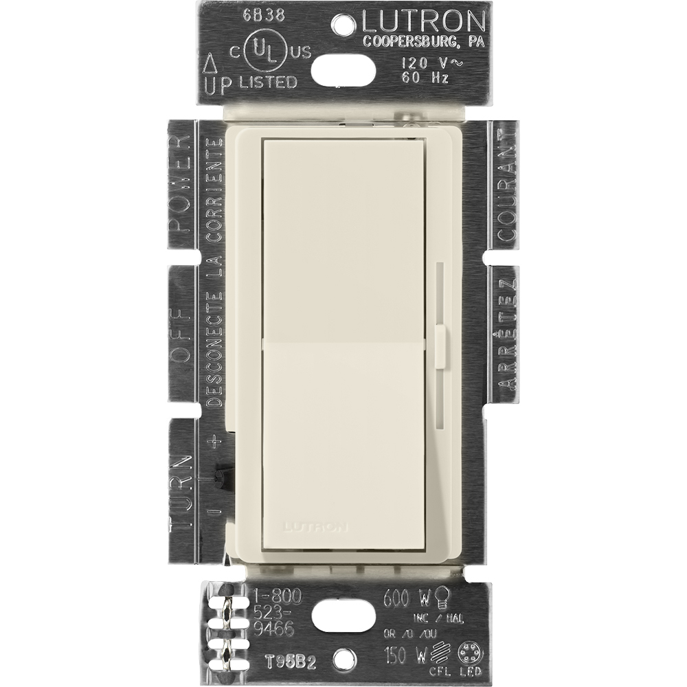 DVSCELV-300P-PM Diva ELV Dimmer Switch with Night Light, Neutral Required, 300W, 1 Pole, 120V, Pumice