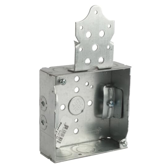 52151-BN Steel City Outlet Box, Steel, 21 cu-in Capacity, (1) Outlets, (11) Knockouts, 4 in H x 4 in W x 1-1/2 in D