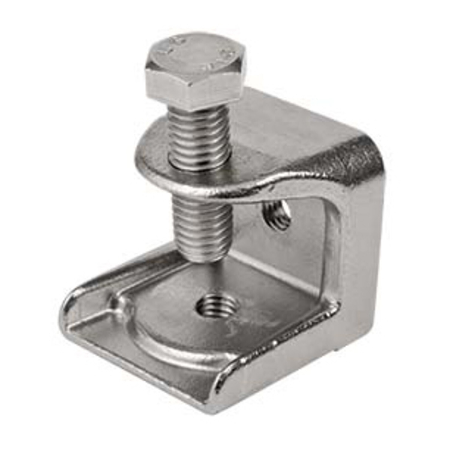 S60500BC00 Beam Clamp, 1/2 in Conduit, 1100 lb Load, 316 Stainless Steel, Polished