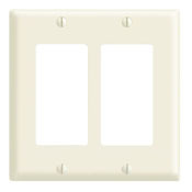 80609 Decora Midway Size Wall Plate, 2 Gangs, 4.94 in W x 4.88 in H, Thermoset, Brown