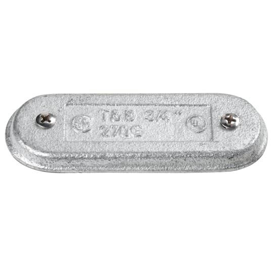 880F T&B Oval Conduit Body Cover With Neoprene Gasket, 2-1/2 to 3 in Hub, For Use With OCAL-BLUE Form 8 EMT Conduits, Iron, Gray