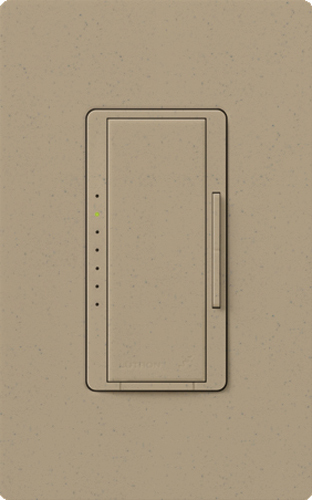 RRD-PRO-MS RadioRA LED Dimmer Switch, 120 VAC, 1 Poles, Tap On/Off Operation, Mocha Stone