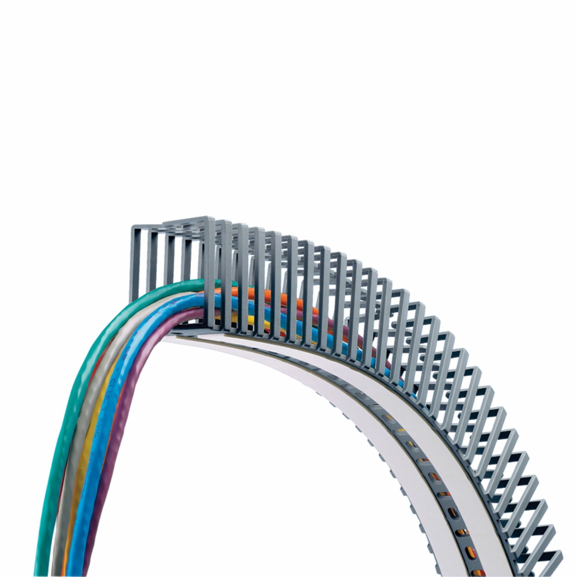 FL50X50LG-A Panduct Type FL Flexible Wiring Duct, 0.31 in Slotted Slot, 1.97 in W x 1.97 in D, Polyphenylene