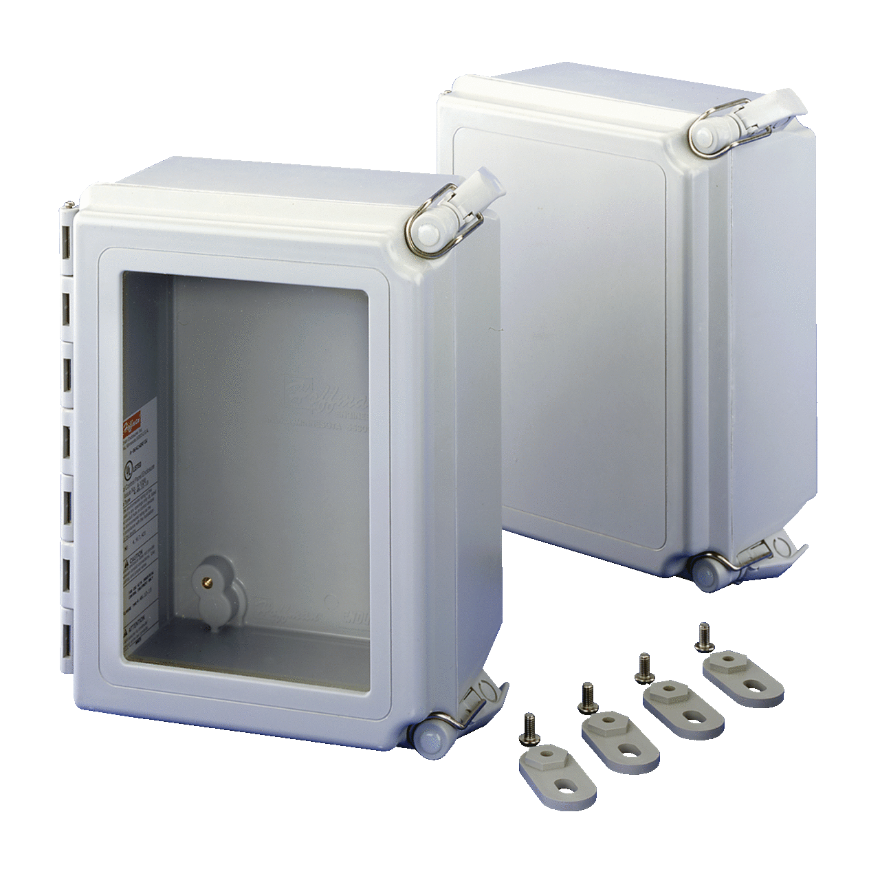 A181610CHQRFG A48 Enclosure, 18 in L x 16 in W x 10 in D, NEMA 4X NEMA Rating, Fiberglass
