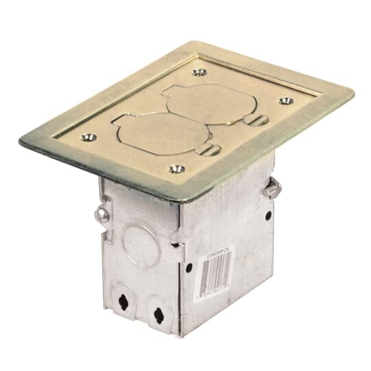 71W-DS-N Steel City Flush Service Floor Box Kit, Stamped Steel, 18 cu-in Capacity, 1 Gangs, 11 Knockouts, 3 in L x 2 in W x 3-1/2 in H