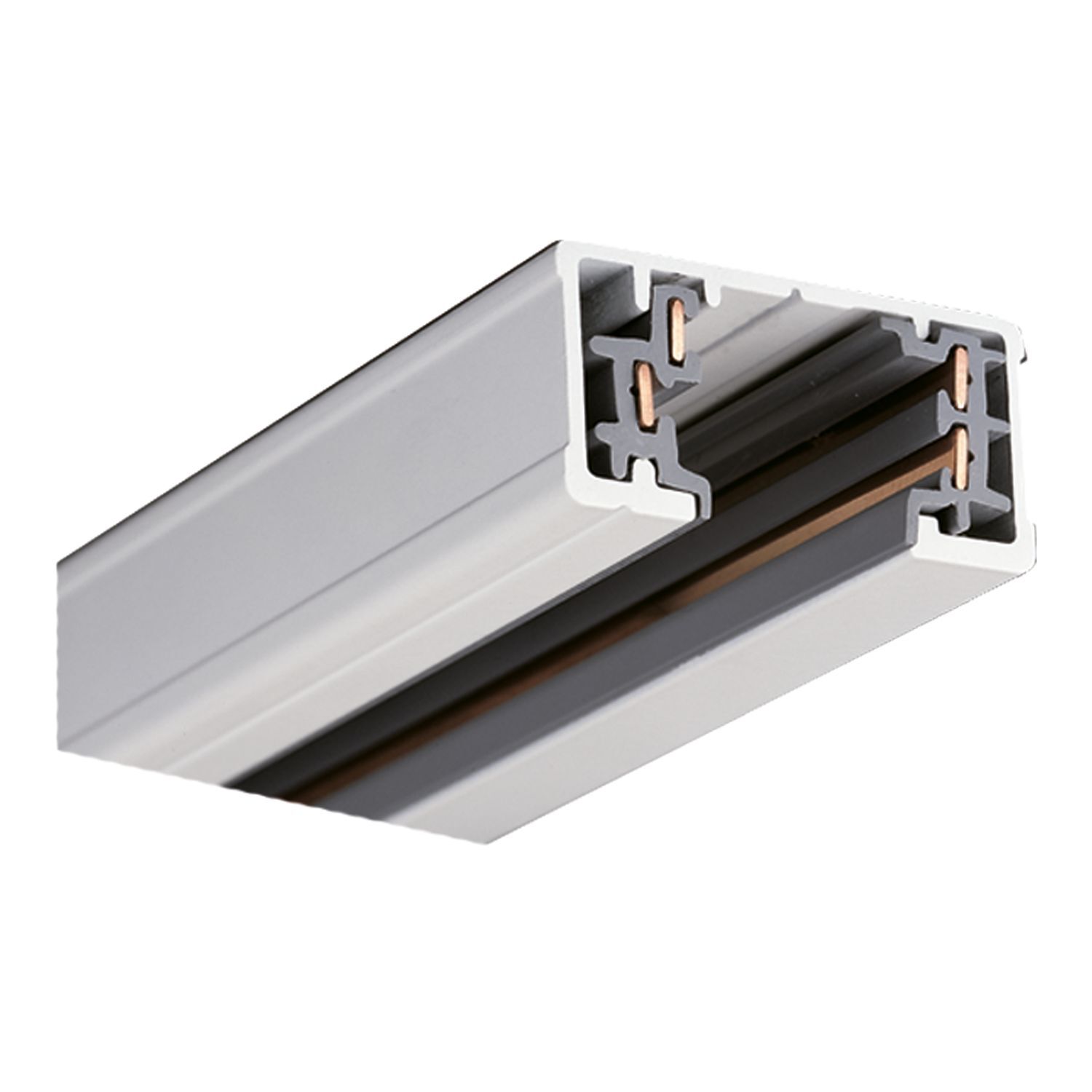 L641MB Halo Power-Trac 2-Circuit Miniature Track System, 46.6 in L x 1.6 in W x 11/16 in D, Aluminum