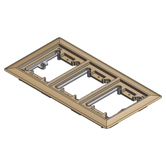 643-P-CACB Steel City Flush Service Carpet Activation Kit, For Use With 640 P/740 Series Floor Box, 3-Gang, Brass