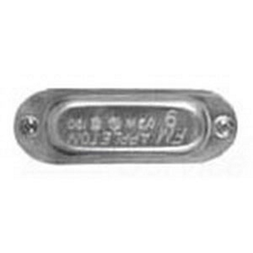 889 Unilets Form-IN-Place Conduit Body Cover, 2-1/2 to 3 in Hub, For Use With FM9 Aluminum Conduit Body, Stamped Aluminum, Natural
