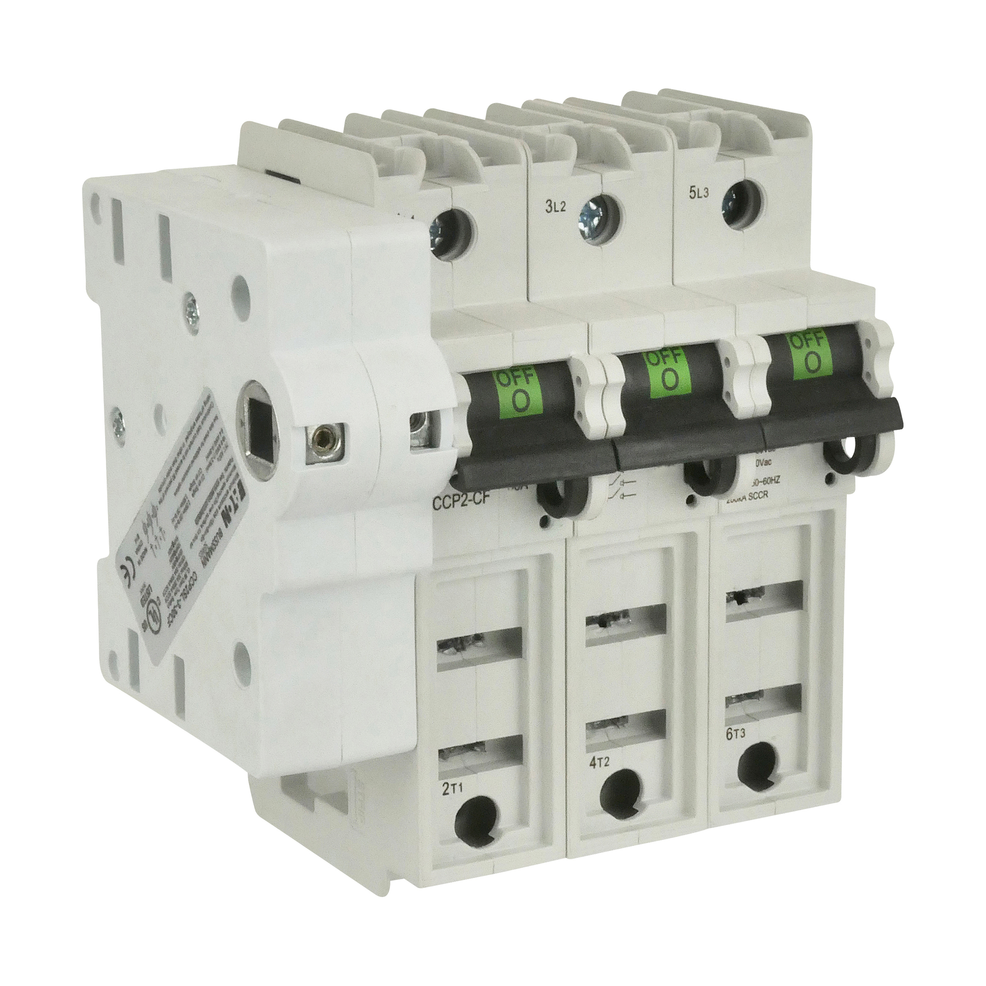 CCP2SL-3-60CF Compact Fused Circuit Protector Disconnect Switch, 600 V AC/125 V DC, 60 A, 3 Poles