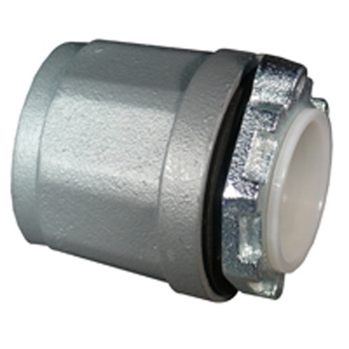 HUB-250 Straight Conduit Hub, 2-1/2 in, For Use With IMC/Rigid Conduit, Malleable Iron, Triple Coated