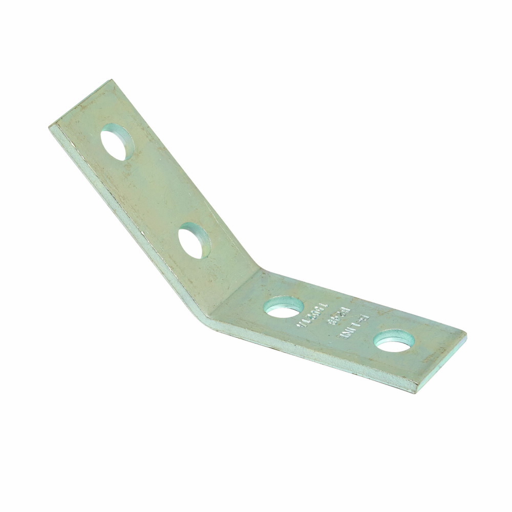 B248ZN Open Angle, 4 Holes, 45 deg Bend, Steel