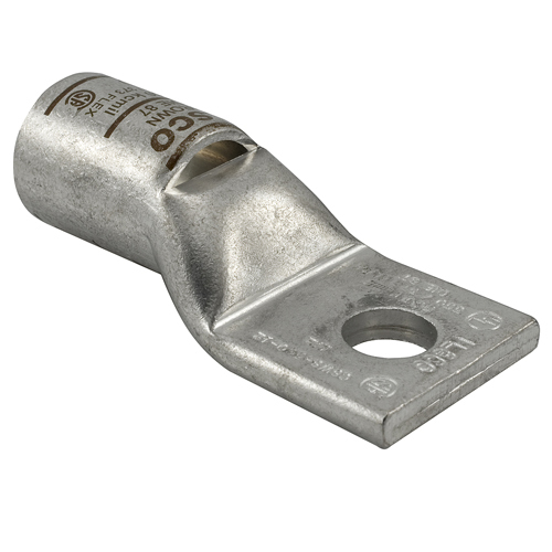 CSWS-4/0-38 SureCrimp CSWS 1-Hole Lug Compression Connector Sight Hole With Sight Hole, 1 to 4/0 AWG Flex Copper Conductor, Die Code: ILD-54, 3/8 in Stud, Tin Plated Copper