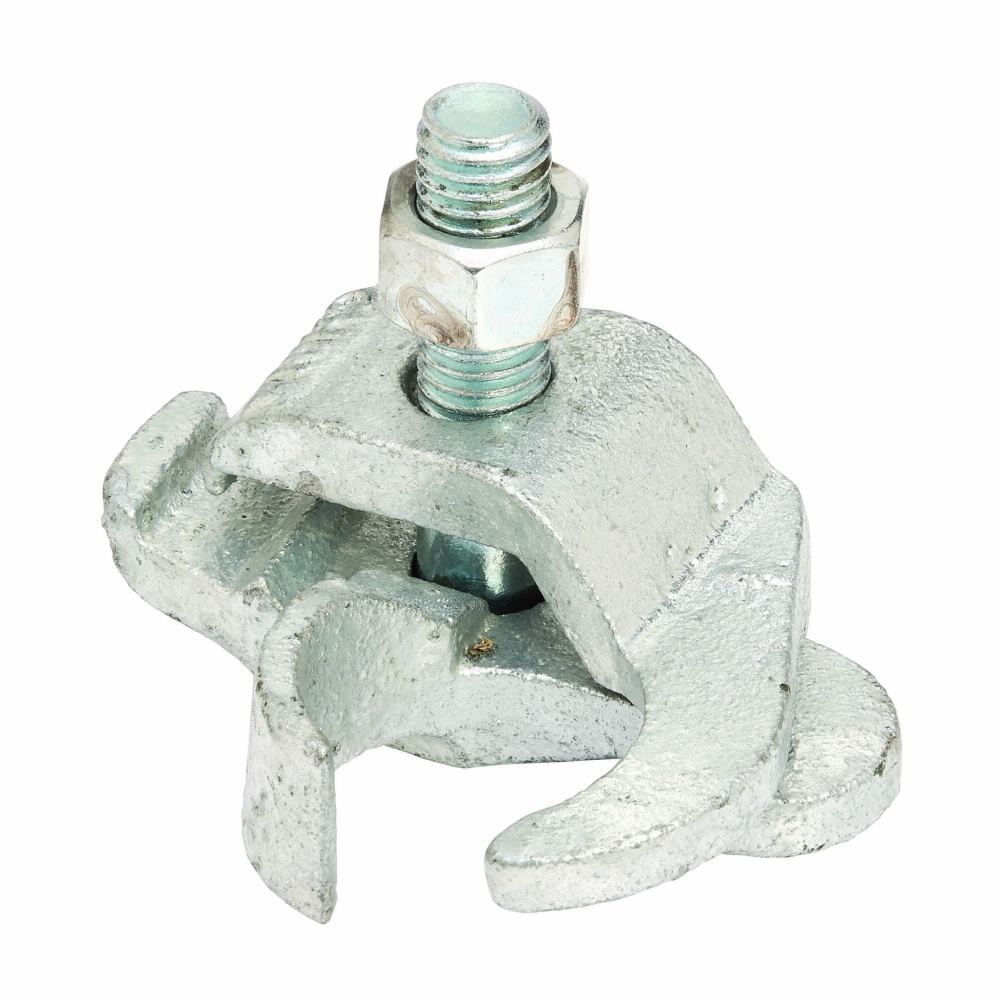B671-3/4HDG Edge Pipe Clamp With Hardware, 3/4 in Rod, Malleable Iron, Hot Dipped Galvanized, Import