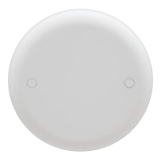 CPC4WH Carlon Non-Metallic Round Box Cover, 4 in Dia, Blank Cover