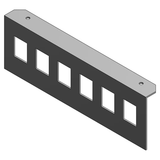 668S-6RJ Steel City Recessed Service Device Plate, For Use With 668 S Ultra Shallow Recessed Floor Box, 1-Gang, 3/4 in Knockout, Steel