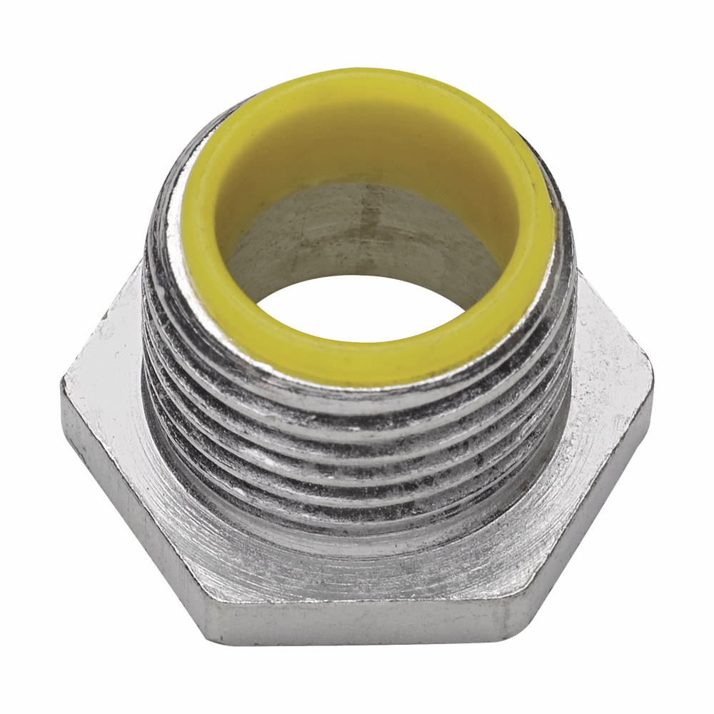 1054 Insulated Threaded NPSM Conduit Bushed Nipple, 1-1/2 in, For Use With Rigid/IMC Conduit, Malleable Iron