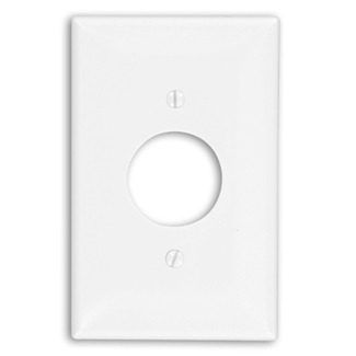 PJ7-W Midway Size Wall Plate, 1 Gangs, 3-1/8 in W x 4-7/8 in H, Thermoplastic, White