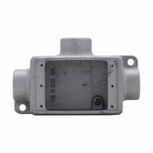 FSCT1 Condulet Type FSCT Shallow Device Box, Feraloy Iron Alloy, 1 Gang, 3 Outlets, 2 Knockouts, 3-5/8 in W x 1-7/8 in D x 6-1/32 in H