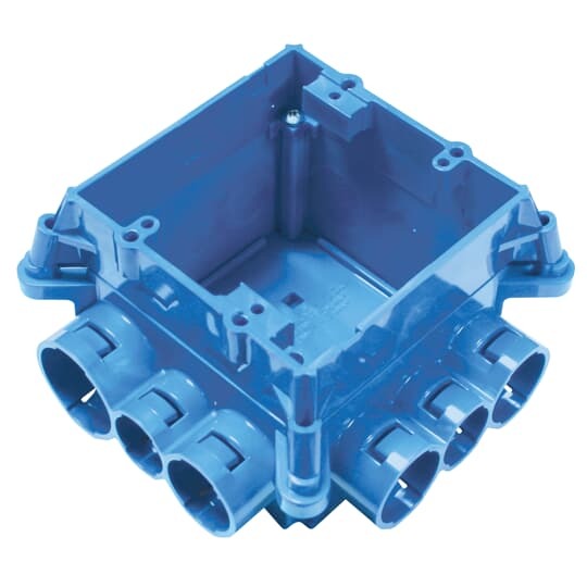 A863D Carlon Non-Metallic Square Mud Box With 2-Gang Ring, 2 Gangs, Polycarbonate