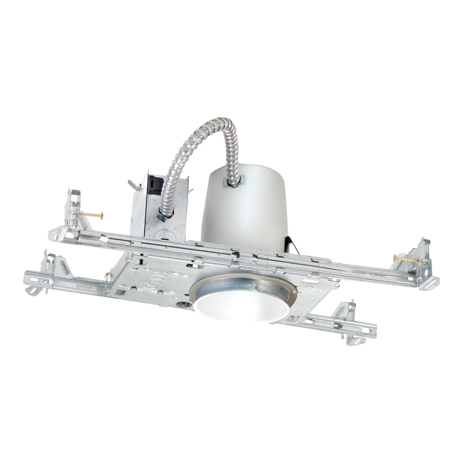 H36TAT Halo Air-Tite H3 Series Shallow New Construction Recessed Housing, Non-Insulated Insulation, 120 V AC, 3-3/4 in Ceiling Opening, Steel Housing