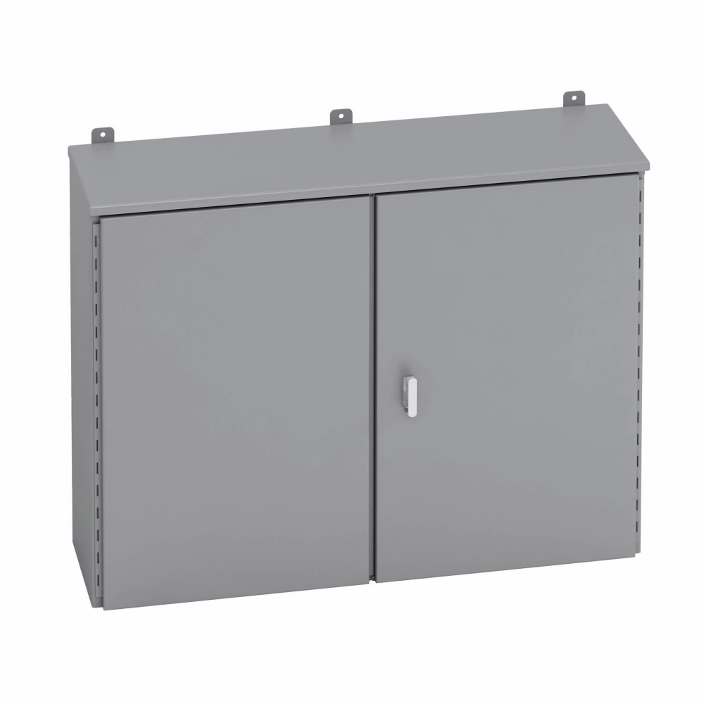 364216DRHC 2-Door Electrical Enclosure, 42 in W x 16 in D x 36 in H, NEMA 3R/IP32 NEMA Rating, Carbon Steel