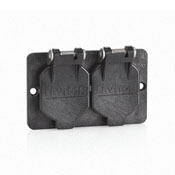 3056-E Duplex Receptacle Weatherproof Cover Plate With Weather Resistant Flip Lid, 3.65 in L x 2-1/4 in W, Polycarbonate