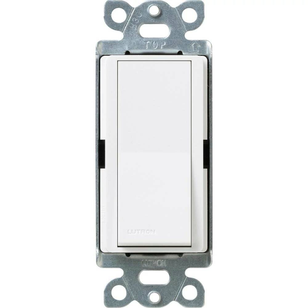 SC-4PSNL-SW Claro, On/Off Rocker Switch with Locator Light, 15 Amp, 4-Way, Satin, Snow