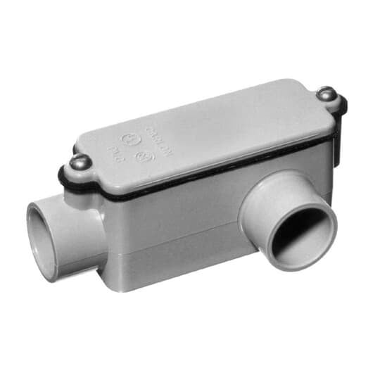 E984F-CAR Carlon Type LL Conduit Body, 1 in Hub, 12 cu-in Capacity, PVC