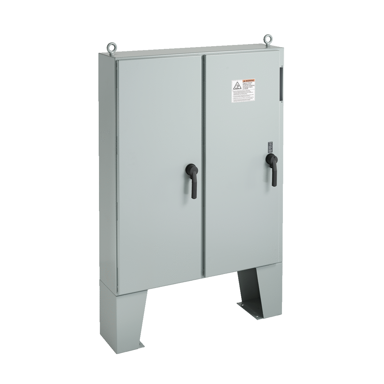 A72X6112LPFTC A21 2-Door Disconnect Enclosure With Floor Stand, 72.12 in L x 61-3/4 in W x 12.12 in D, NEMA 12/IP55 NEMA Rating, Steel